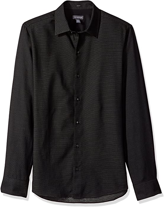 Van Heusen Men's Slim Dobby Long Sleeve Shirt (Regular & Slim Fit)