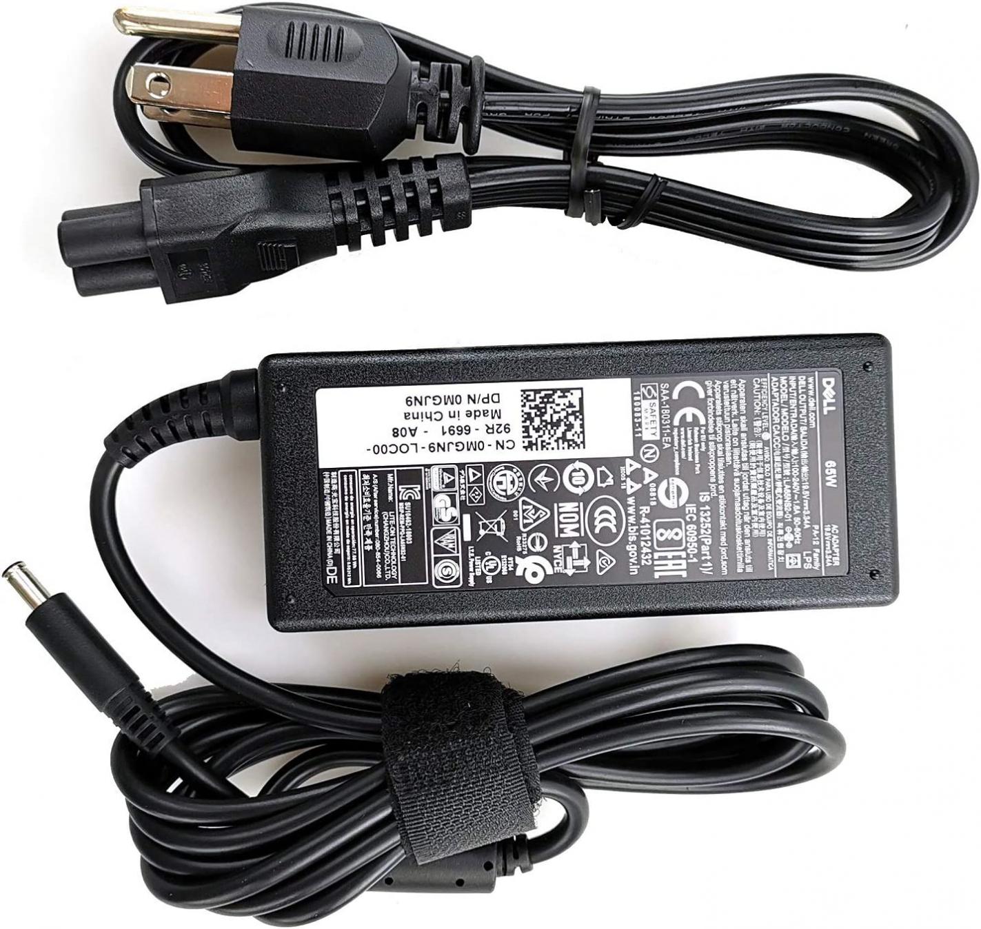 New Dell Original Inspiron Laptop Charger 65W watt 4.5mm tip AC Power Adapter(Power Supply) with Power Cord for Inspiron 13 14 15,3000 5000 7000 Series,5558 5755 3147 7348-2in1 5555 5559,0G6j41 0MGJN