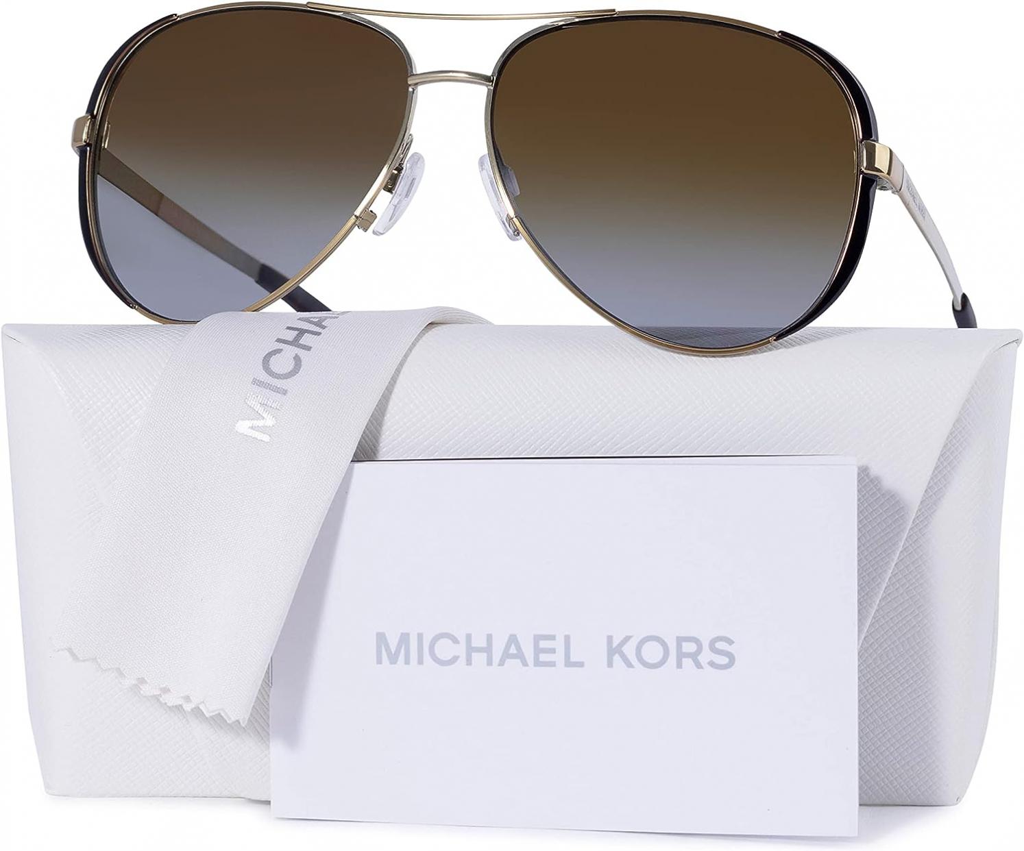 Michael Kors MK5004 CHELSEA Aviator Sunglasses For Women + BUNDLE with Designer iWear Eyewear Care Kit