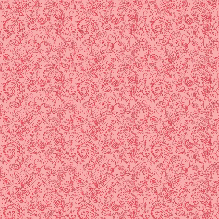 Michael Miller Rose Marie Paisley, Pink 15 Yard Bolt