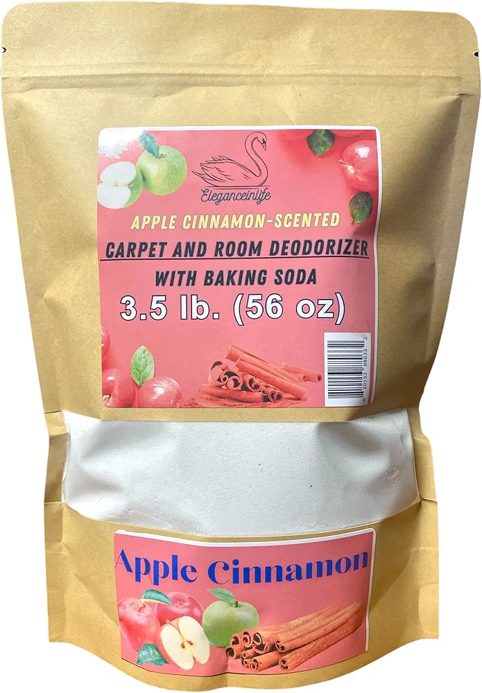 Apple Cinnamon-Scented Carpet and Room Deodorizer with Baking Soda, 3.5 lb. (56 oz)