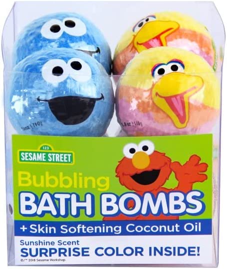 Sesame Street Bubbling Bath Bombs in PDQ Display