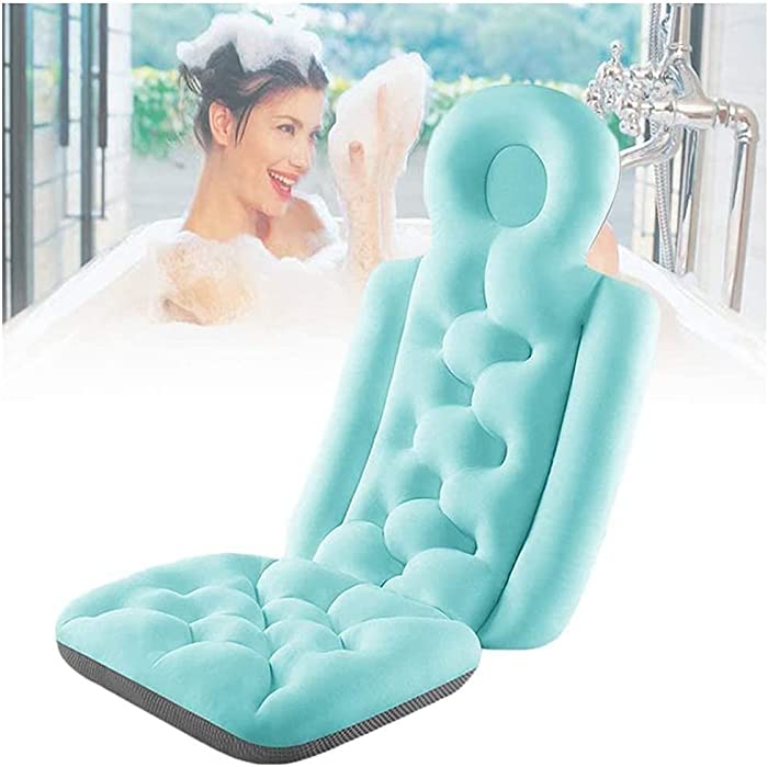 zoomma Bath Sofa, Neck Bath Pillow, Luxury Bathtub Spa Pillow with 4D Air Mesh Technology and 10 Suction Cups. Support Function for Head, Back, Shoulder, Neck