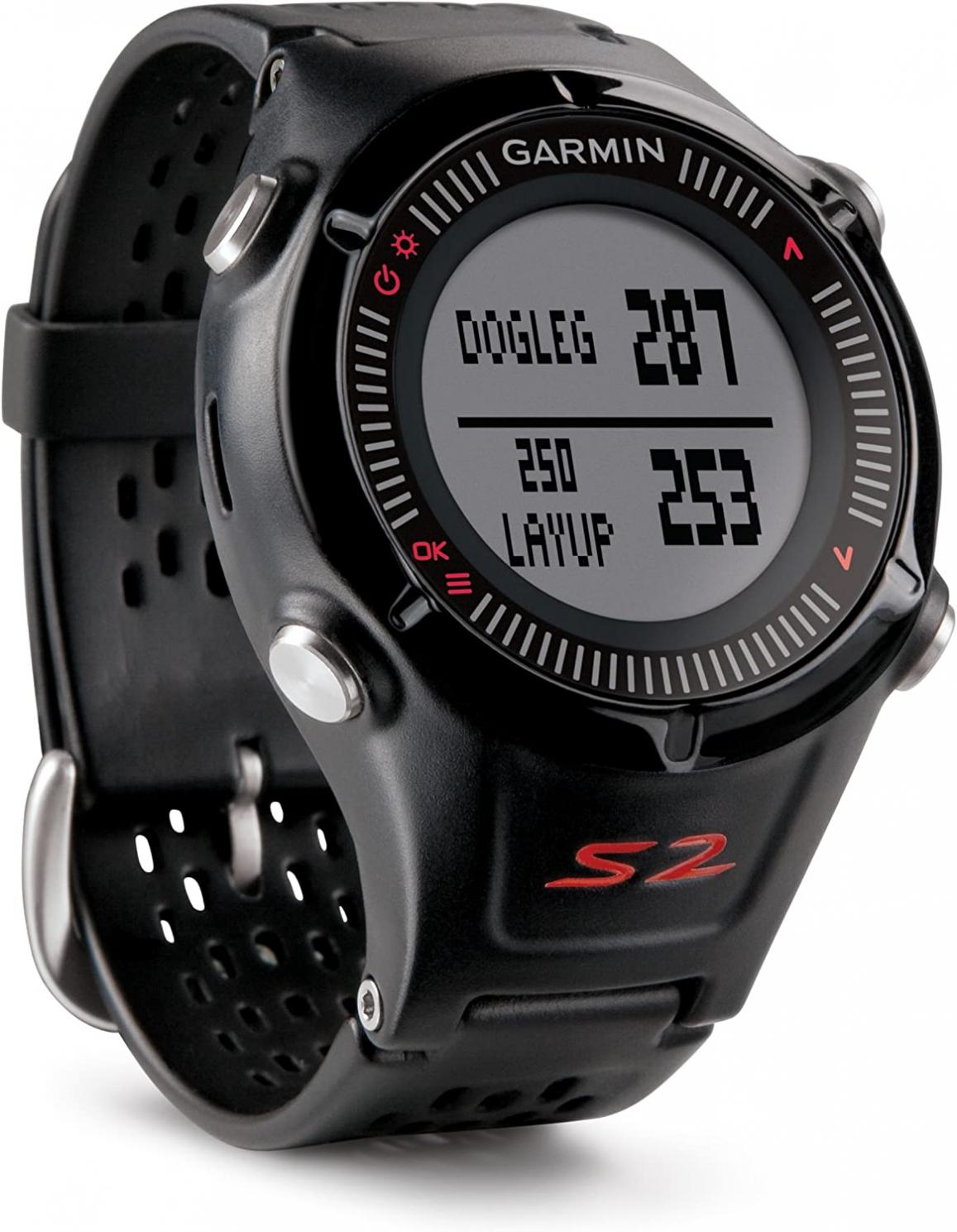 Garmin Approach S2 GPS Golf Watch with Worldwide Courses (Black)