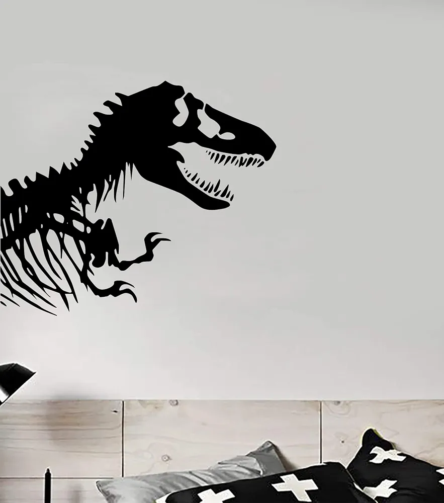 Tyrannosaurus Rex Trex T-Rex Dinosaur Bones Wall Decal Home Decor Room Bedroom Vinyl Sticker Boys Girls Baby Nursery Teen Playroom School Animals Zoo Cute Family Man Cave Movies Science Teacher Classroom Museum DIno