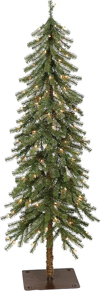 Puleo International Pre-Lit 6' Alpine Artificial Christmas Tree with 200 Lights, Green