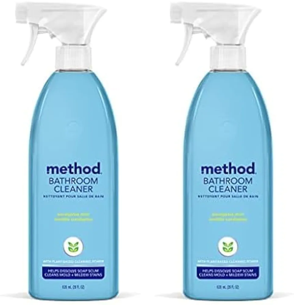 Method Bathroom Cleaner, Removes Mold + Mildew Stains, Eucalyptus Mint, 28 Fl Oz (Pack of 2)