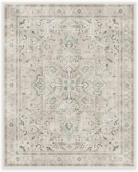 Ruggable – Kamran Ivory Opal – Machine Washable Area Rug – Pet & Child Friendly – Stain & Water Resistant – Non-Slip – 8'x10'