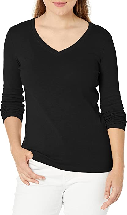 Eddie Bauer Women's Favorite Long-Sleeve V-Neck T-Shirt