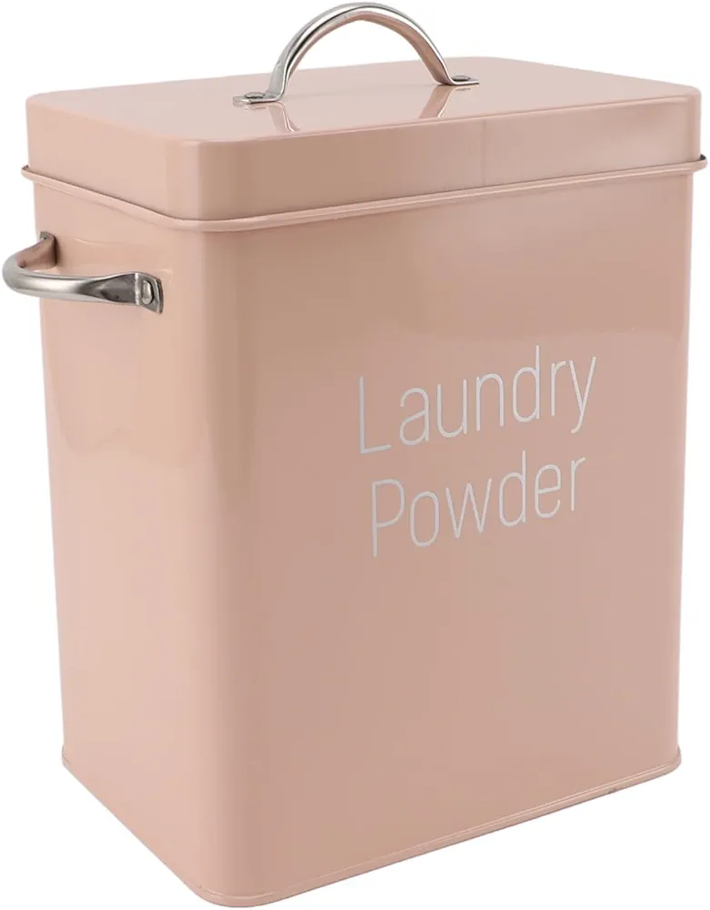 Laundry Pods Container, Scent Booster Container with Scoop and Lid Modern Farmhouse Metal Laundry Powder Dispenser Laundry Detergent Container for Laundry Room ()