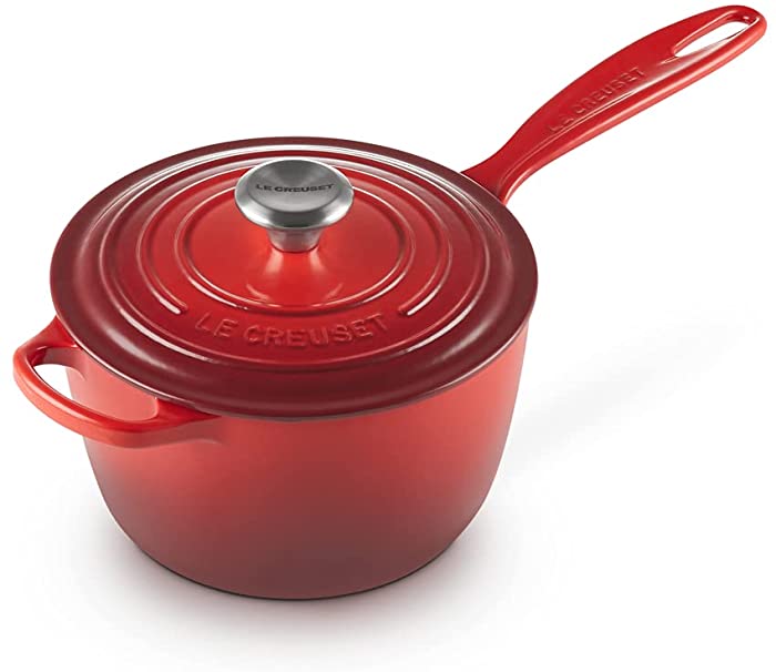 Le Creuset Enameled Cast Iron Signature Saucepan, 2.25 qt., Cerise