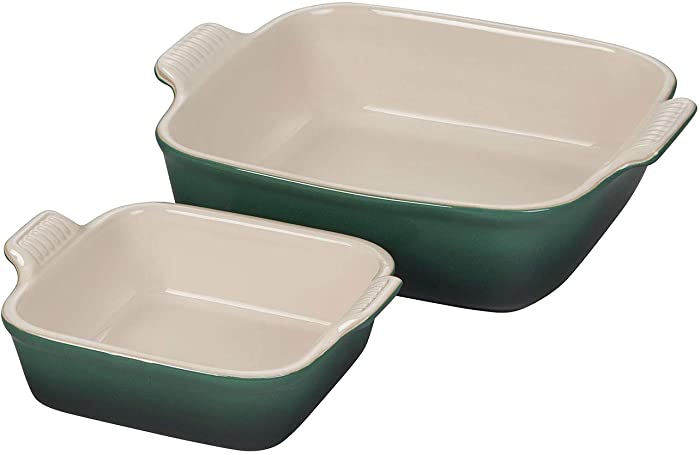 Le Creuset Stoneware Heritage Covered Rectangular Casserole 18-Ounce & 2-Quart, Artichaut