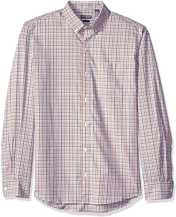 Van Heusen Men's Slim Fit Flex Long Sleeve Button Down Stretch Tattersal Shirt