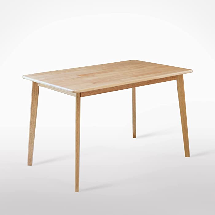 Livinia Canberra 47.2" Dining Table/Mid Century Modern Malaysian Oak Kitchen Table (Natural-Oak)