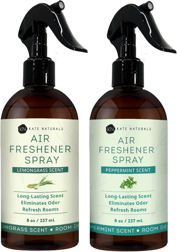 Peppermint Air Freshener (8oz) & Lemongrass Air Freshener (8oz) Bundle