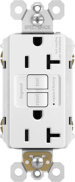 Legrand radiant Self-Test GFCI Outlet, 20 Amp, Safe for Kids, Tamper Resistant Outlets, White, 2097TRWCCD12