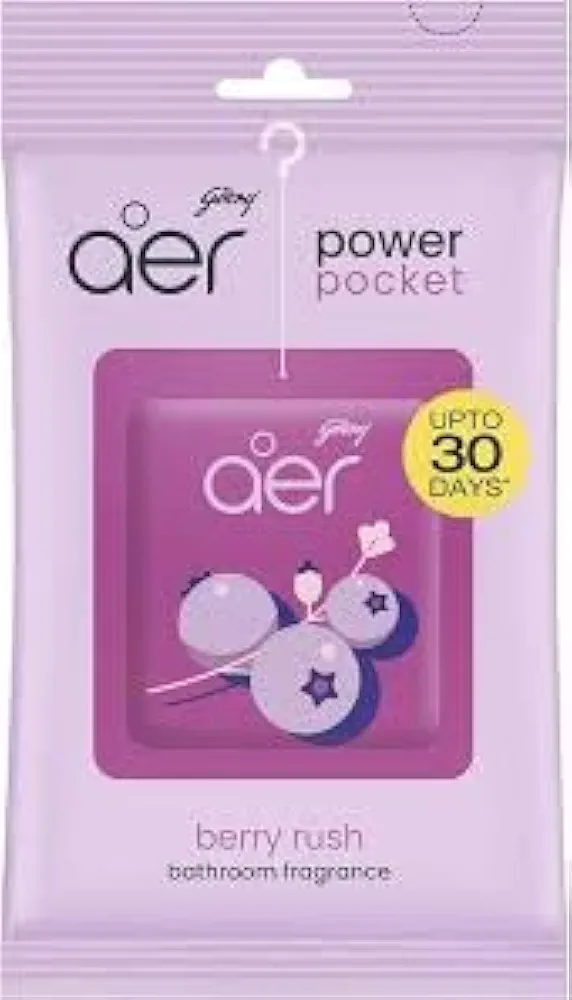 Aer Power Pocket Berry Rush Air Freshner, 1 Fl Oz (Pack of 1), Purple