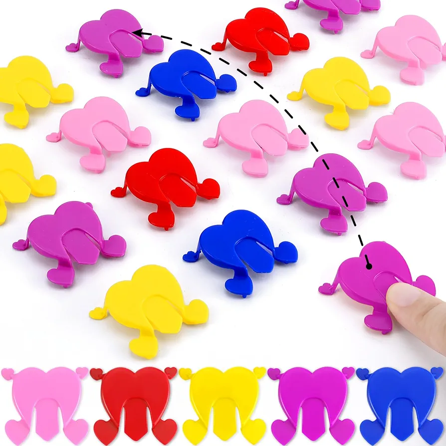 75 Pieces Jumping Frogs Toy Kids Party Favors Easter Egg Stuffers Goodie Bag Fillers Treasure Box Toys for Boys Girls Classroom School Prizes, 5 Colors