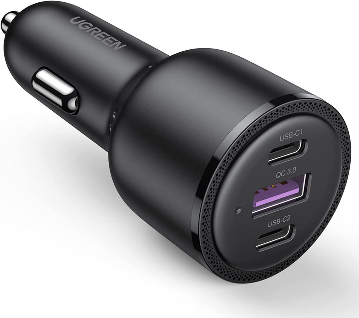 UGREEN USB C Car Charger, PD 60W&PD 20W&SCP 22.5W/QC 18W Type C Car Charger Fast Charging, Car Charger Adapter Compatible with iPhone 14/13/12/11/iPad/Mac Book, Galaxy S22/S21/S20/S10/Note 20