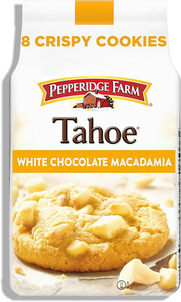 Pepperidge Farm Tahoe Crispy White Chocolate Macadamia Nut Cookies, 7.2 OZ Bag (8 Cookies)