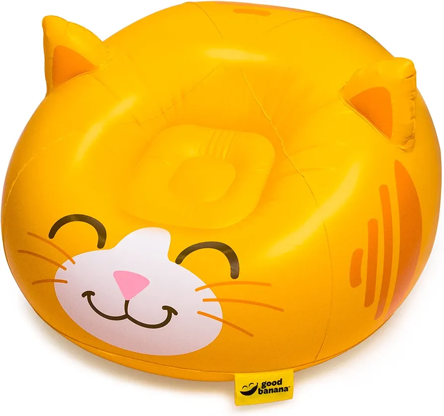 Good Banana Cat Comfy Chair - Inflatable chair, furniture for kids, rec rooms, bedrooms, parties