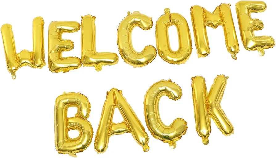 BESTOYARD 1 Set Alphabet Balloons Welcome Back Home Balloons Welcome Back Banner Welcome Back Foil Balloons Silver Balloon Classroom Decorations Office Aluminum Film Party Supplies Letter