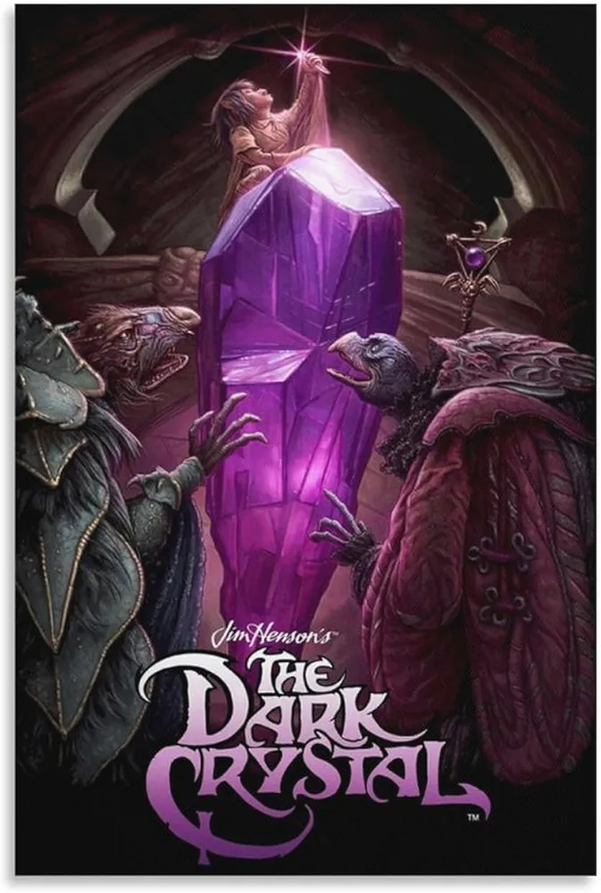 Movie Poster The Dark Crystal Canvas Aesthetic Vintage Poster Indie Room Decor (2) Wall Art Paintings Canvas Wall Decor Home Decor Living Room Decor Aesthetic Prints 16x24inch(40x60cm) Unframe-style