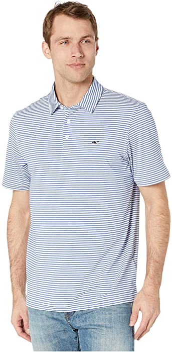 vineyard vines Men's Heathered Winstead Sankaty Performance Polo