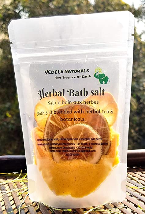 VÉDELA Naturals-Bath Salt| Lemon & Tea Tree Oil | Relieves Aches & Pain |100grm