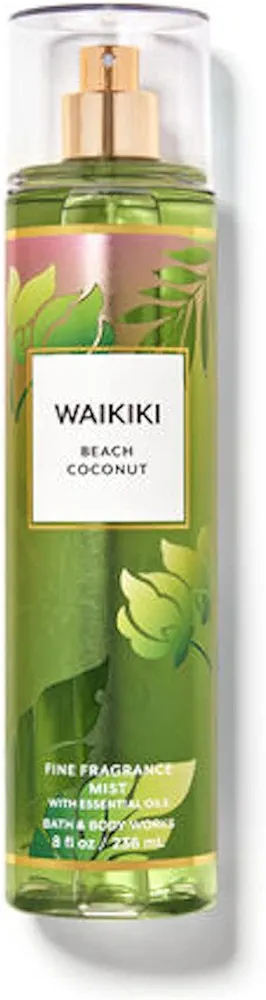 Bath & Body Works Waikiki Beach Coconut Signature Collection Fragrance Mist 8 Fl Oz (Waikiki Beach Coconut)