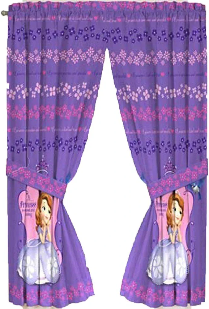 Disney Junior Sofia the First Princess Drapes Panels Curtains, Set of 2 (42" x 63")