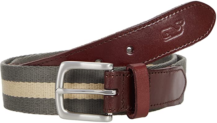 Vineyard Vines Striped Canvas Club Belt