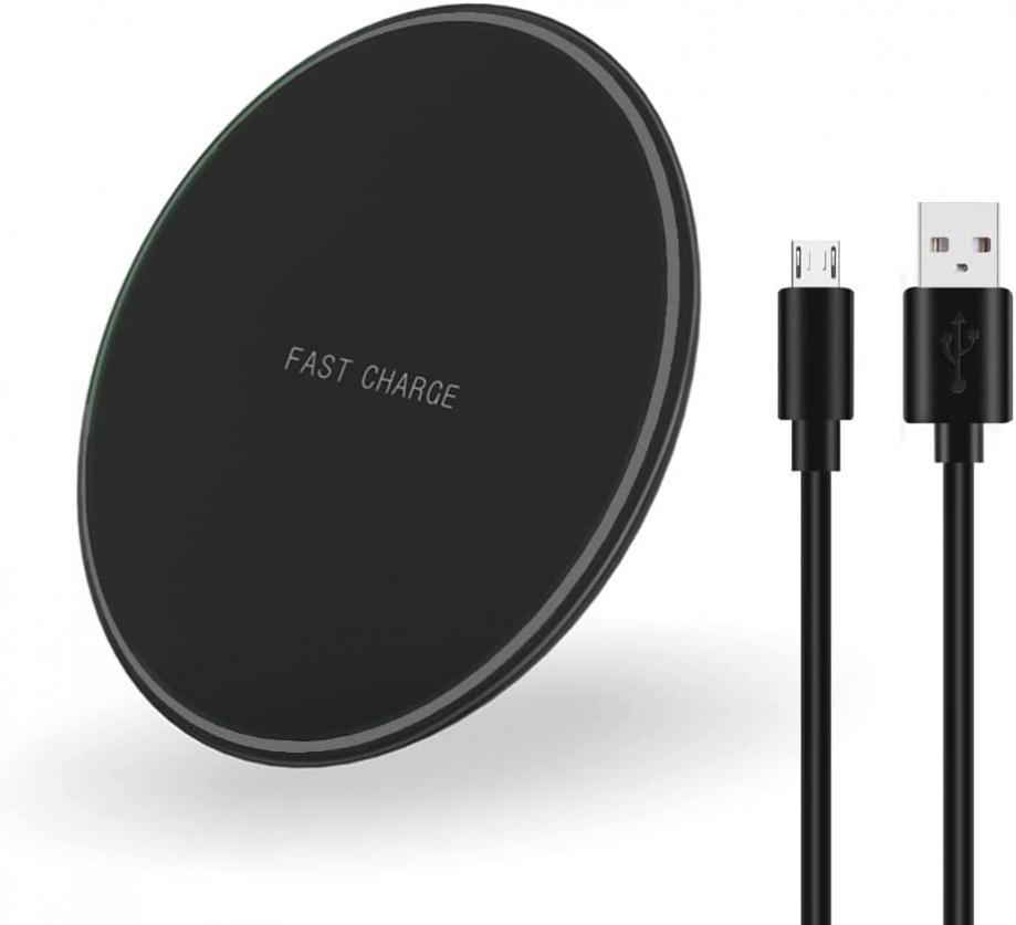 Wireless Charger Compatible with Samsung Galaxy S22 Ultra S21 S21+ S20 S20+ S10 S10E S10 Plus S9 S9+ S8 S8+ Cargador Inalambrico Note 10 Note 9 Note 8 Fast Wireless Charging Pad (No AC Adapter)