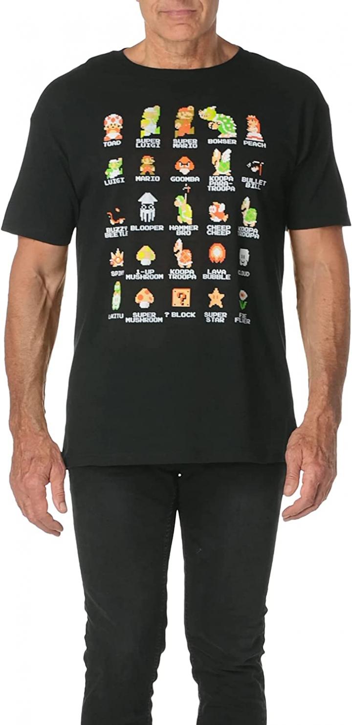 Nintendo Men's Pixel Cast T-Shirt