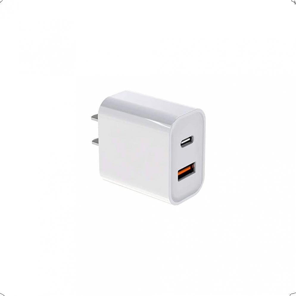 USB C Wall Charger Block 20W, Dual Port PD Power Delivery Fast Type C Charging Block Plug Adapter for 13/12/11 /Pro Max, XS/XR/X and More