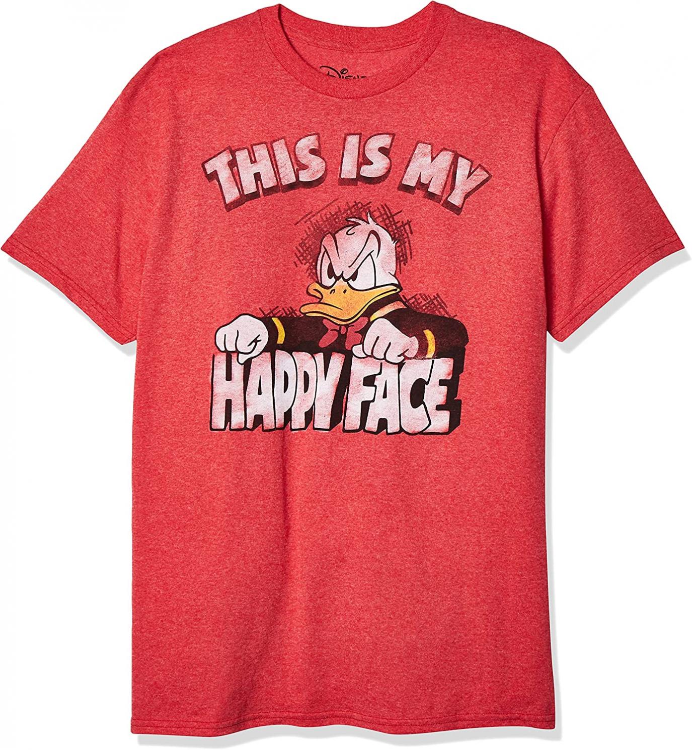 Donald Duck Angry Grumpy This Is My Happy Face T-shirt