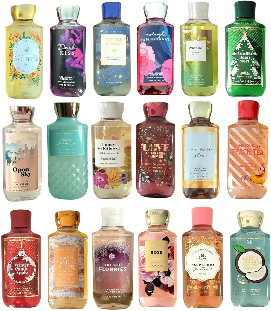 Bath and Body Works 3-pack Random Miscellaneous Shower Gel Body Wash set, 10 ounces each gel, 30 ounces total each set