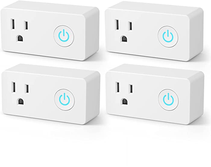 BN-LINK WiFi Heavy Duty Smart Plug Outlet, No Hub Required with Timer Function, White, Compatible with Alexa and Google Assistant, 2.4 Ghz Network Only (4 Pack)