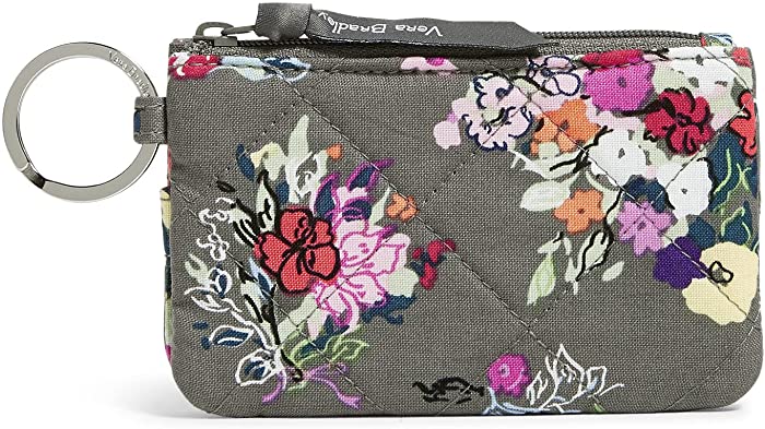 Vera Bradley Women's Cotton Deluxe Zip Id Case Wallet with RFID Protection