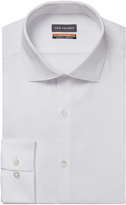 Van Heusen Men's Dress Shirt Slim Fit Stain Shield Stretch