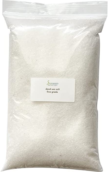 Soapeauty's 32 OZ/ 2 lbs Dead Sea Salt Fine Grain is 100 Percent Natural and Pure Used in Bath Salts soak, face Salt Scrub, sea Salt Soaps and sea Salt face Scrub