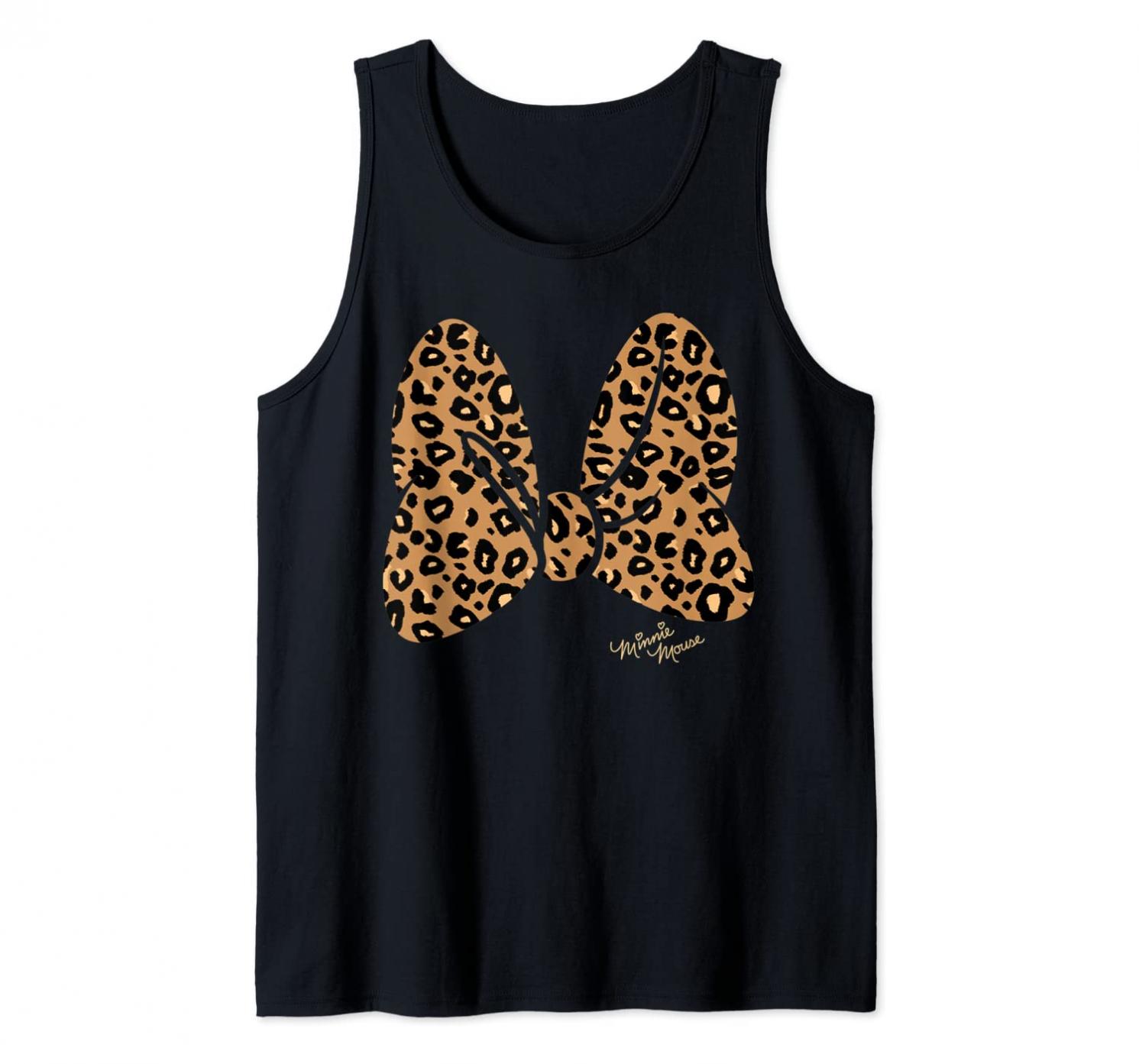 Disney Minnie Mouse Leopard Print Bow Tank Top