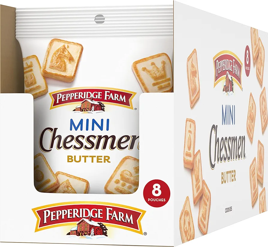 Pepperidge Farm Chessmen Minis Butter Cookies, 8 Snack Packs, 2.25-oz. Each (Pack of 8)