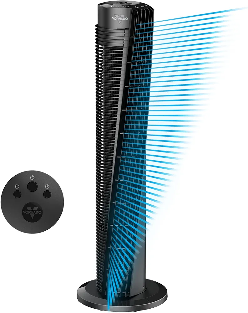 Vornado OSC84 41" Whole Room Air Circulator Tower Fan with Remote Control, Black