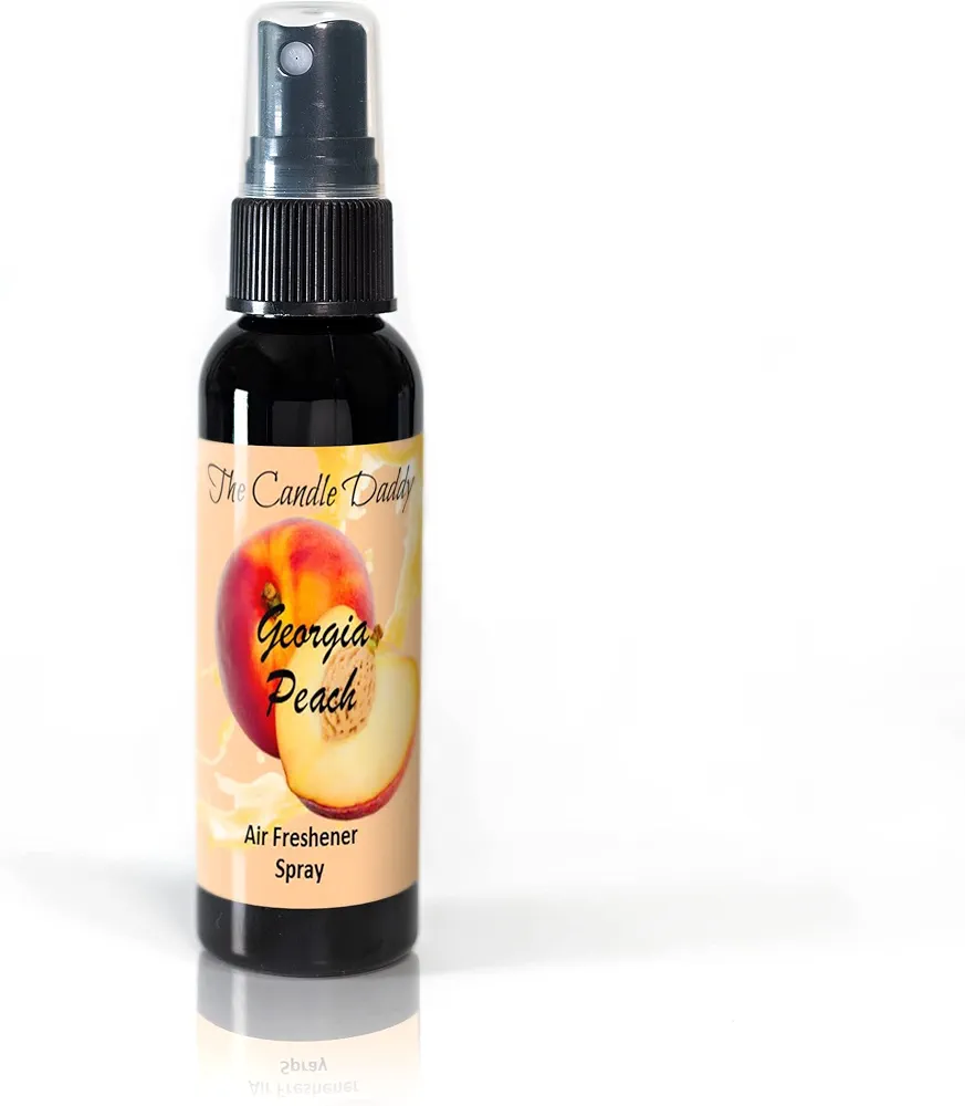 Georgia Peach Spray - Fresh Georgia Peach Scented - Room/Car Air Freshener Spray – 2 Ounce Spray Bottle