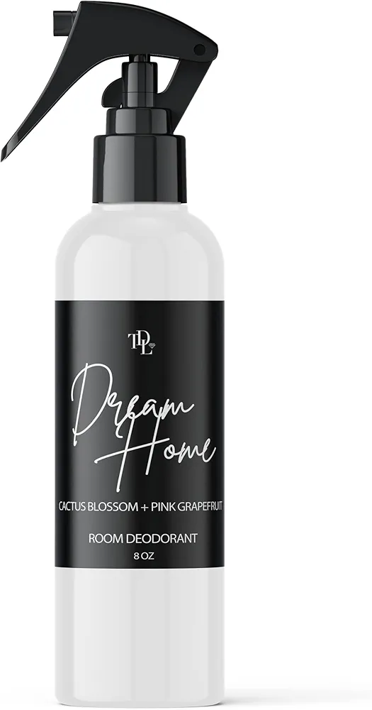 Home "DREAM HOME" Cactus + Grapefruit Room Deodorant |Non-Aerosol Aromatic Mist | Plant Based Formula | Safe Odor Eliminator Freshener for Fabric/Linen, Furniture, or Air | 8.0 oz