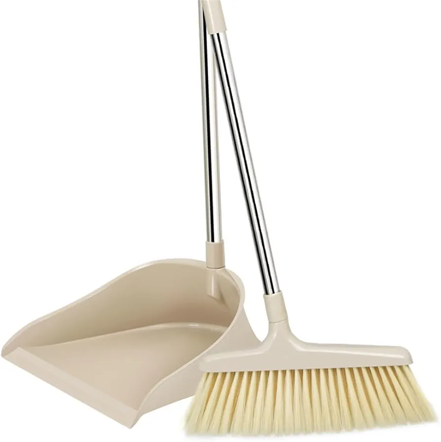 Lightweight Household Broom Dustpan Set Section Pole Plastic Broom Dustpan Set Sweep