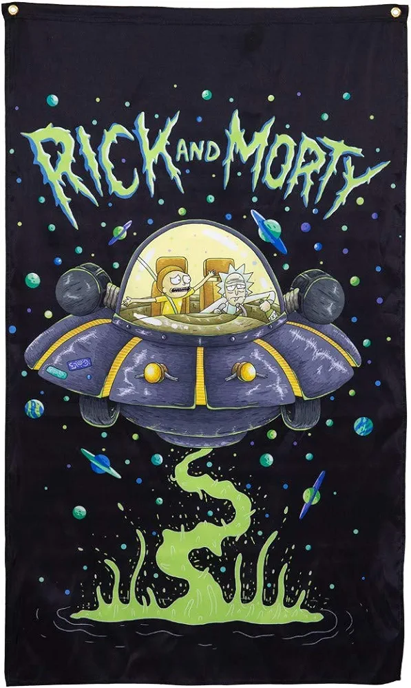 Calhoun Rick and Morty Indoor Wall Banner (30" by 50") (Space Cruiser)