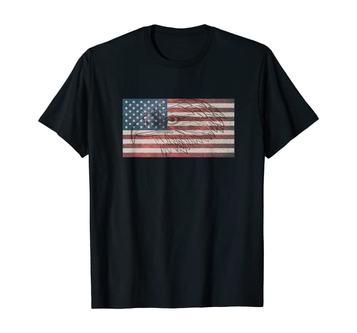 American Flag Eagle Tshirt USA