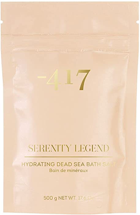 -417 Dead Sea Cosmetics Mineral Bath Salt - Hydrating & Relaxing Pure Dead Sea Salt with Healing Minerals - for Refreshed, Soft and Smooth Skin For All Skin Types17.6 oz